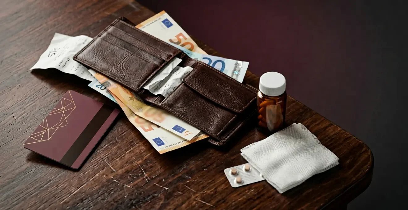 Composizione simbolica che mostra i costi nascosti nel turismo medico con pacchetti all inclusive