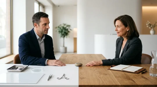 Concetto di scelta medica per trapianto capelli tra diverse destinazioni chirurgiche