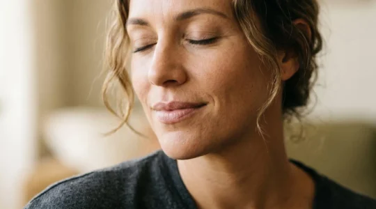 Primo piano di un volto femminile sereno con focus sulla zona periorale, che evidenzia l'importanza della naturalezza nei trattamenti di medicina estetica