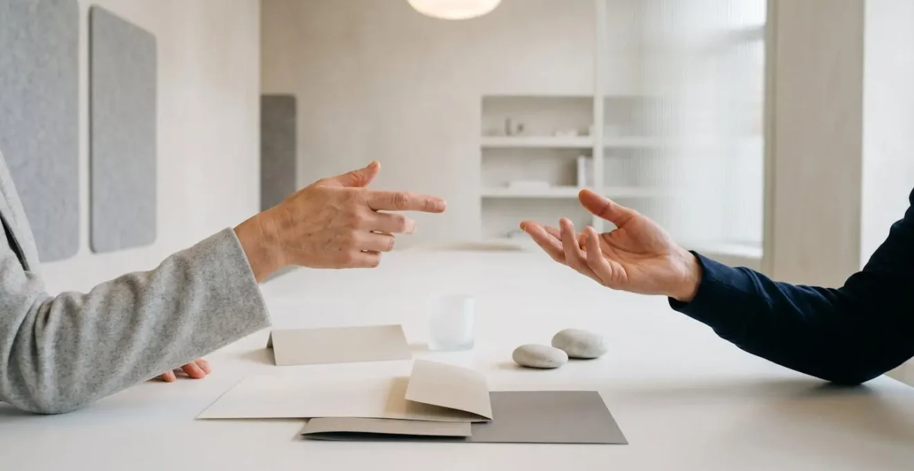 Concetto di comunicazione chiara e specifica tra paziente e chirurgo estetico durante la consultazione