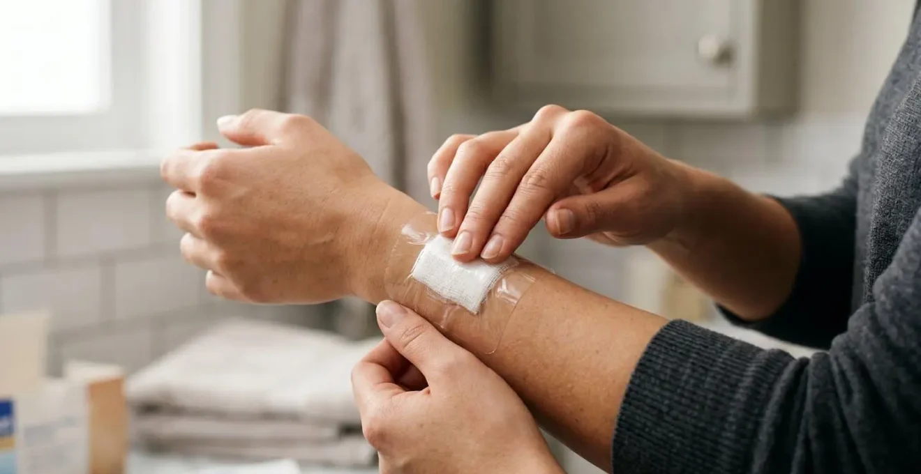 Tecnica corretta per proteggere le ferite durante la doccia post-operatoria